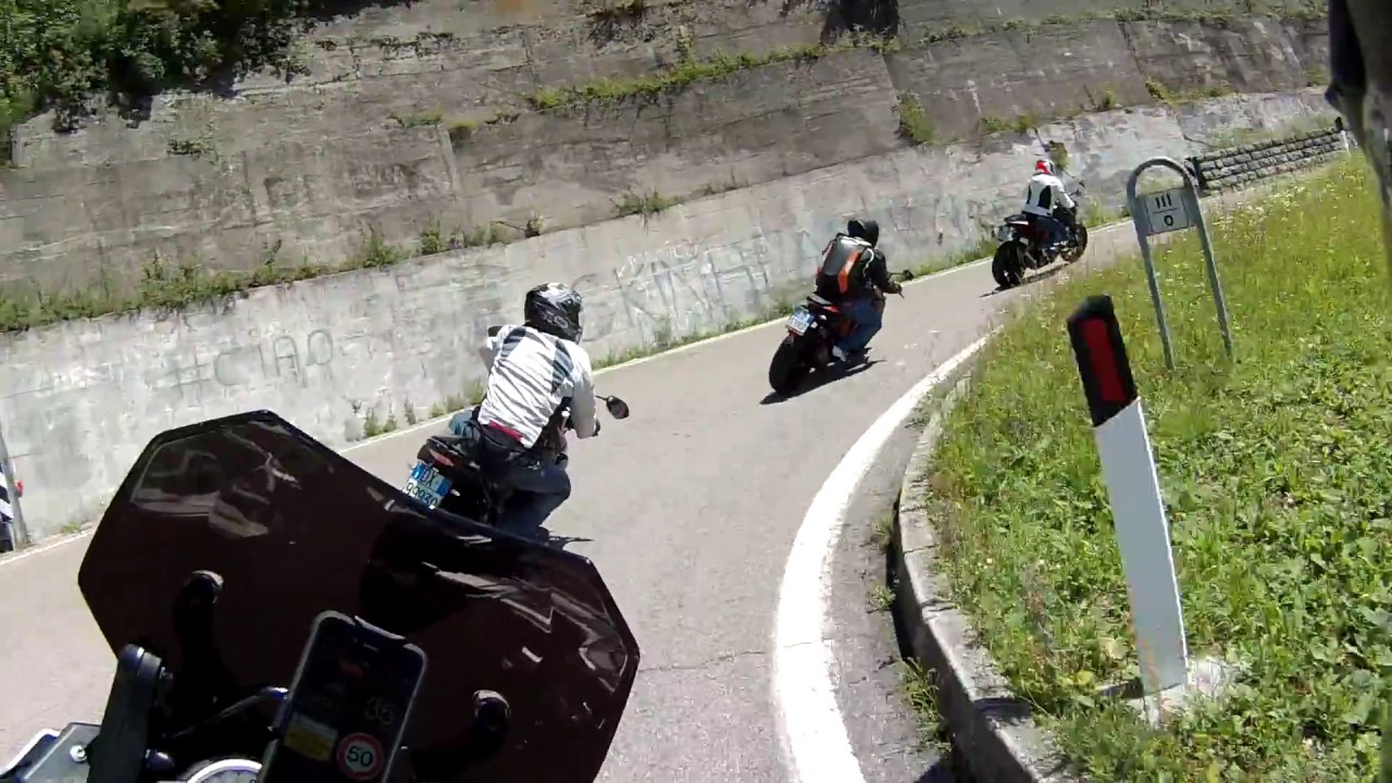 BMW S1000XR chasing  several KTM Super Duke R