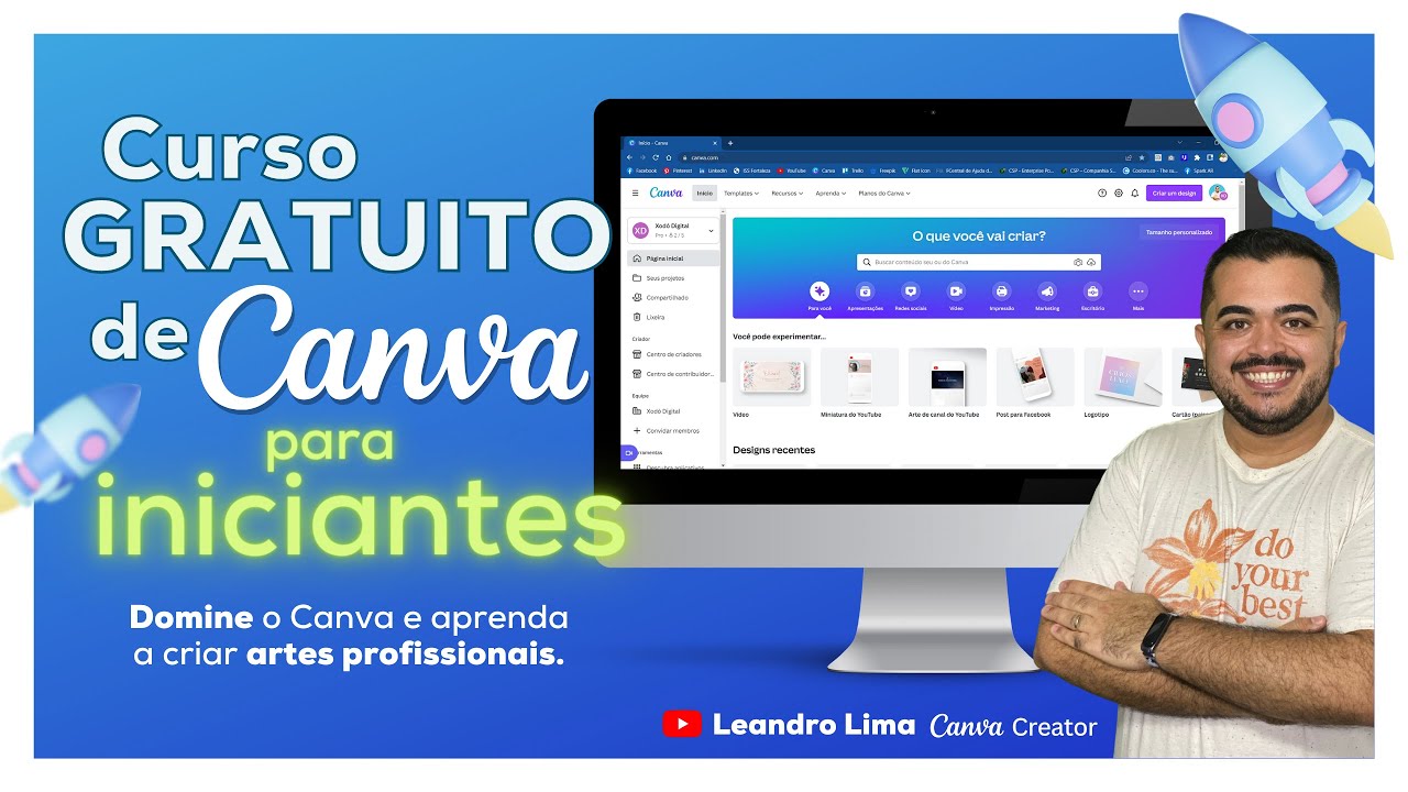 Curso Completo de Canva GRÁTIS para Iniciantes – Aprenda Design e Redes Sociais do Zero