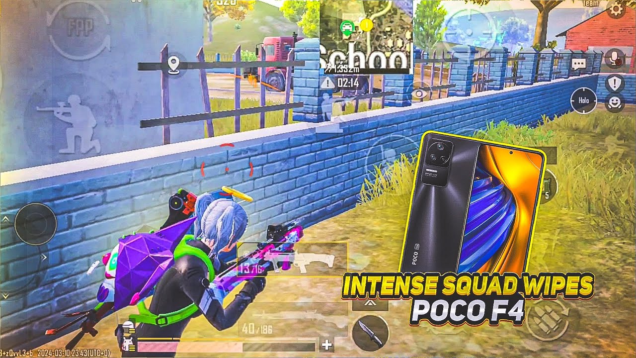 INTENSE SQUAD WIPES 💥 POCO F4 GAMEPLAY 🔥 | Smooth + Extreme | PUBG MOBILE | 5fingers + full gyro