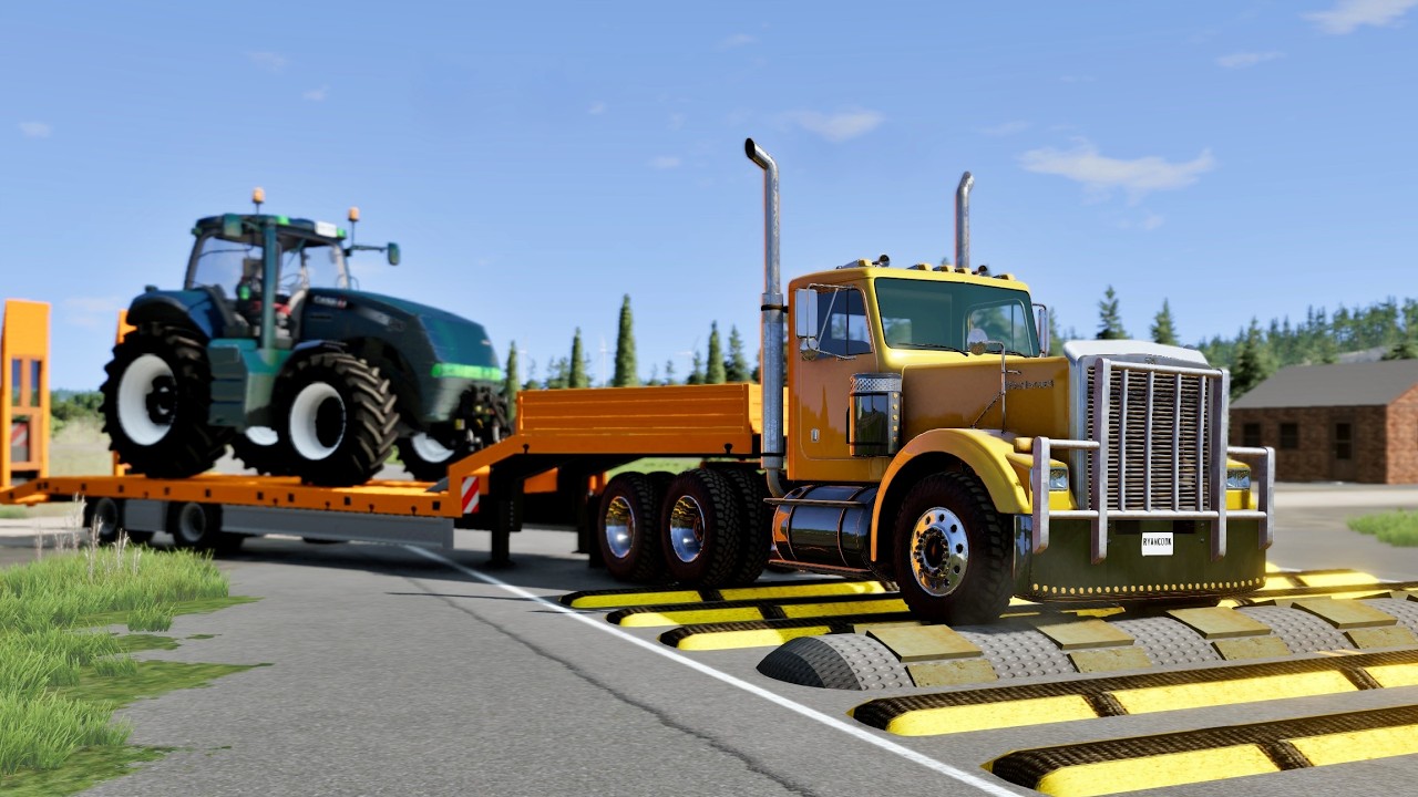 Cars and Trucks vs Speed Bumps #186 | BeamNG Drive |🤜 Truck &Too