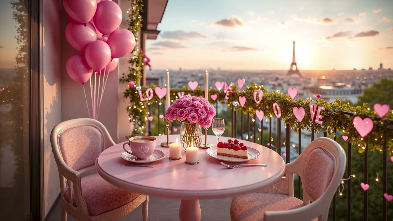 Cozy Valentine's Fireplace Ambience 💖 Relaxing Valentine Background Music 🌹💝 Happy Valentine's Day