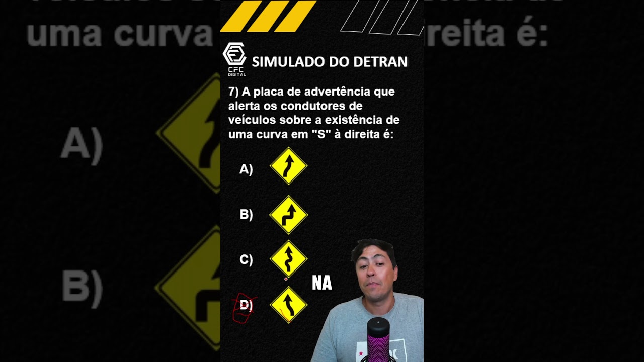 Simulado do Detran 2024 - sinalização de trânsito 