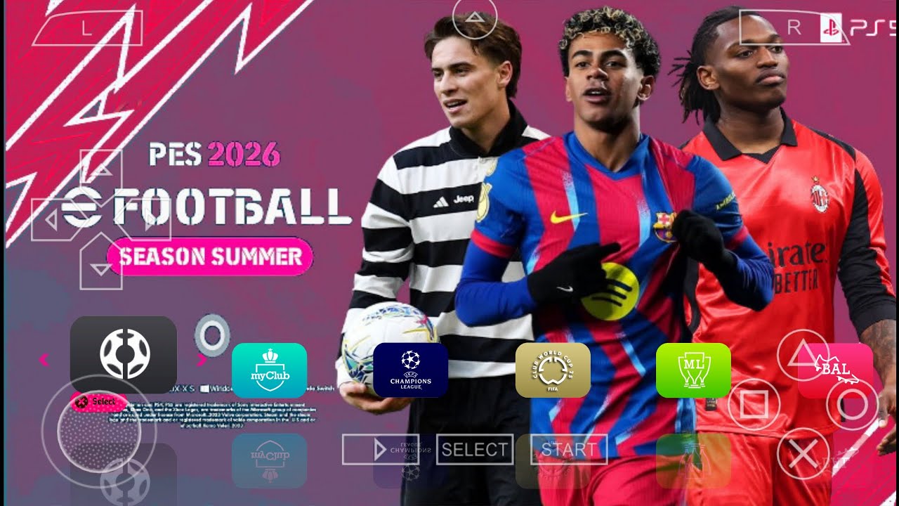 eFootball PES 2026 PPSSPP Android OFfline PS5 Camera Efootball 2026 PSP Full Update & PlayerTattoo