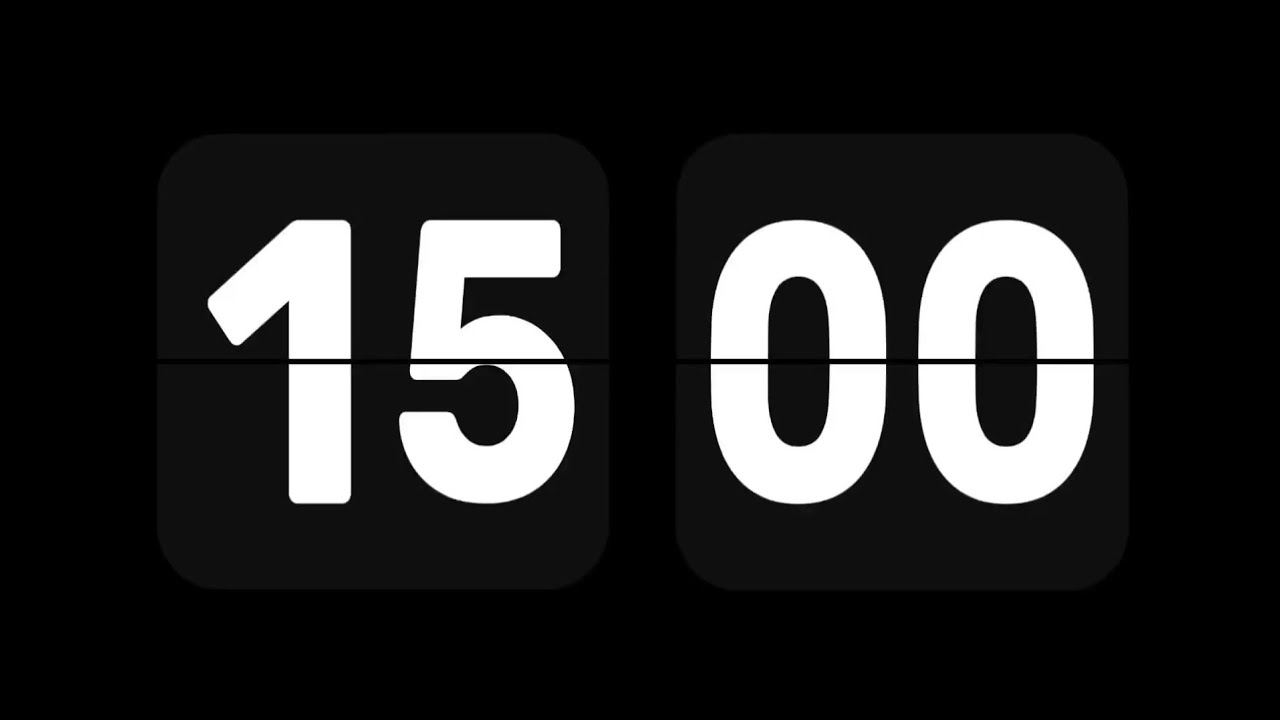 15 Minute Timer | Black & White Edition