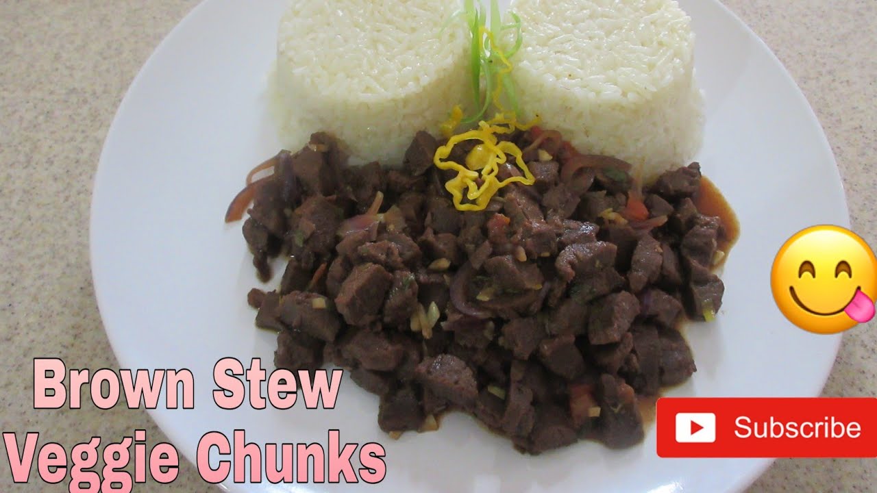 How to cook Brown Stew Veggie Chunks with Rice