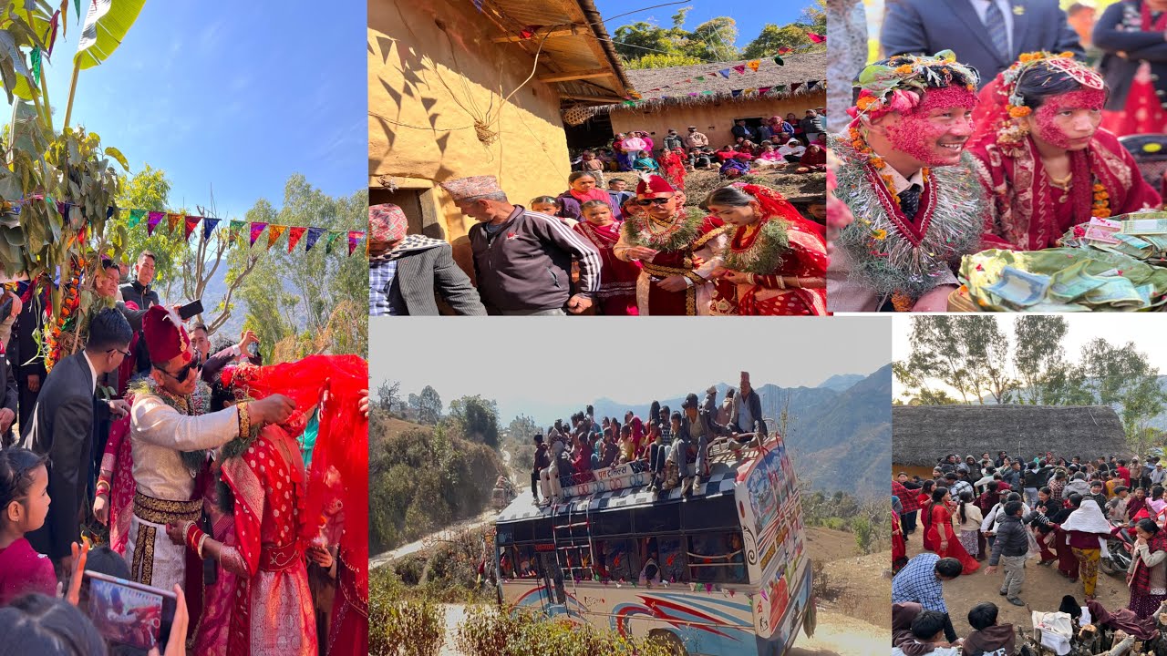 wedding is completed like this.it,s done.what a joyful moment,a village