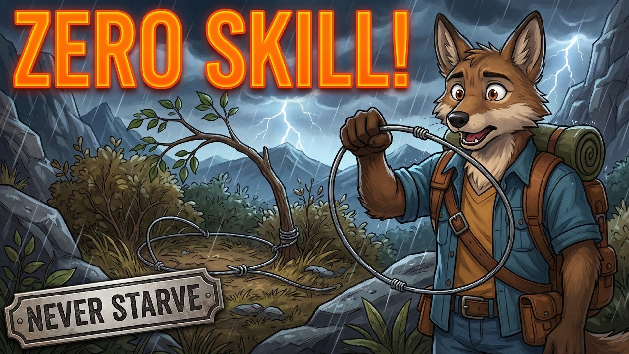 How to Build a Trap That Catches 5 Meals a Day Using One Piece of Wire and Zero Skill