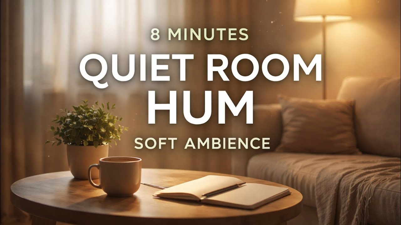 “8 Minutes Quiet Room Hum Ambience | Soft Indoor Noise for Deep Focus”