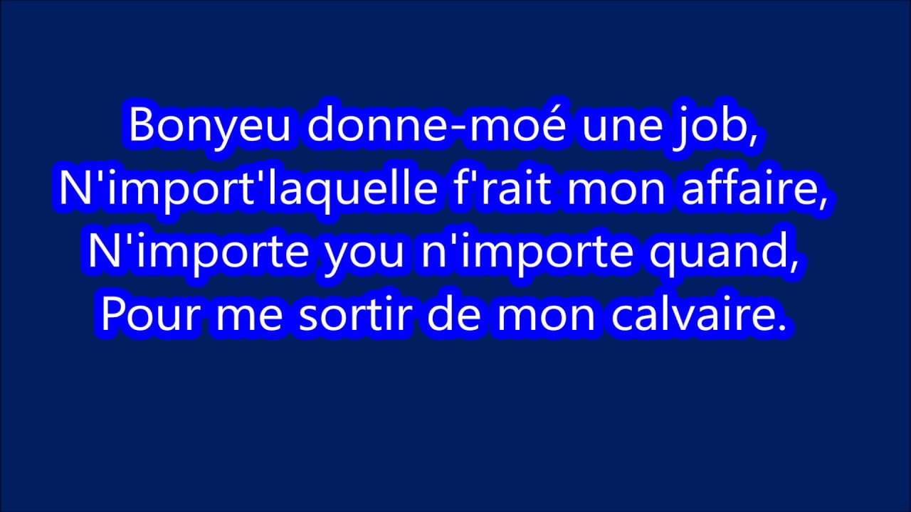 Les Colocs - Bon Yeu (paroles-Lyrics)