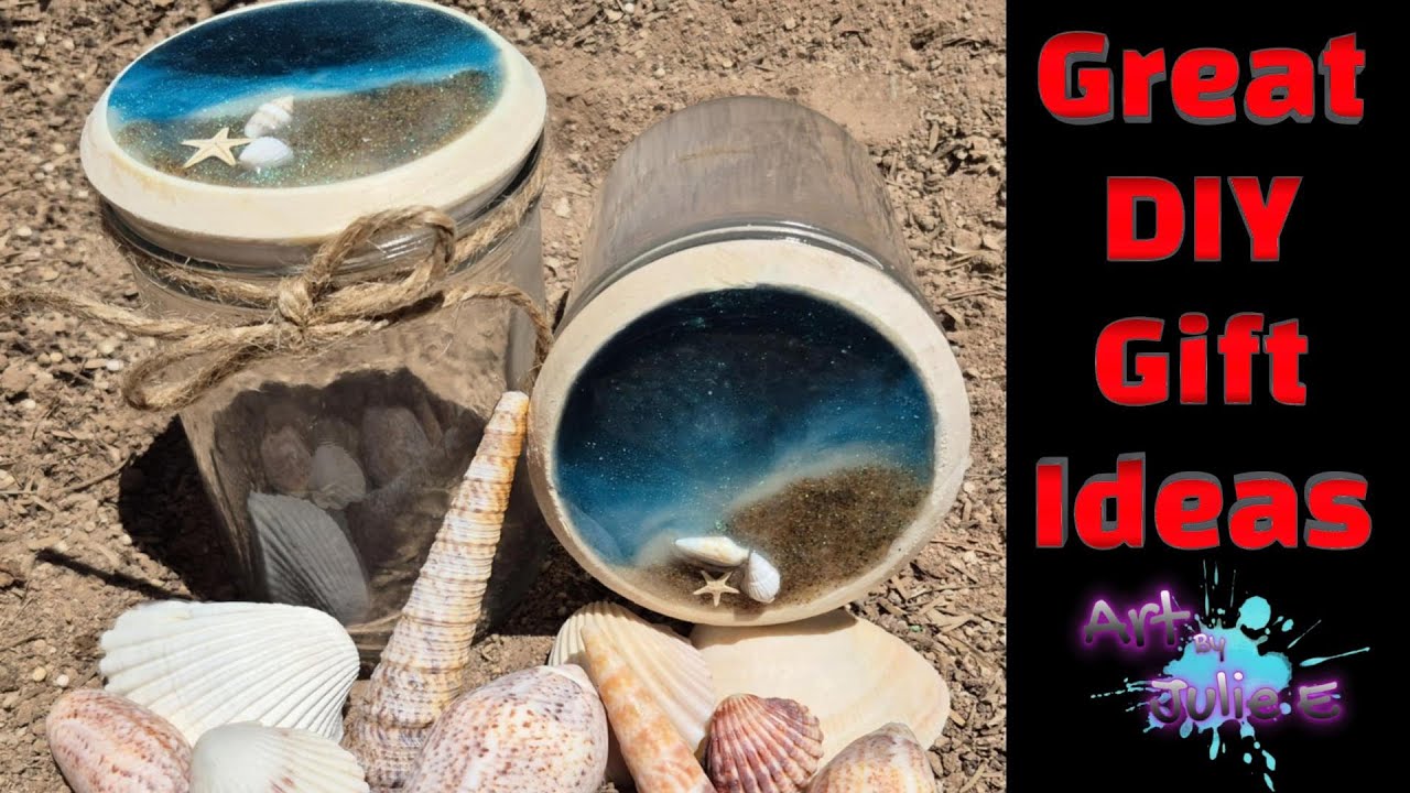 Beachy Resin Jar Lids 