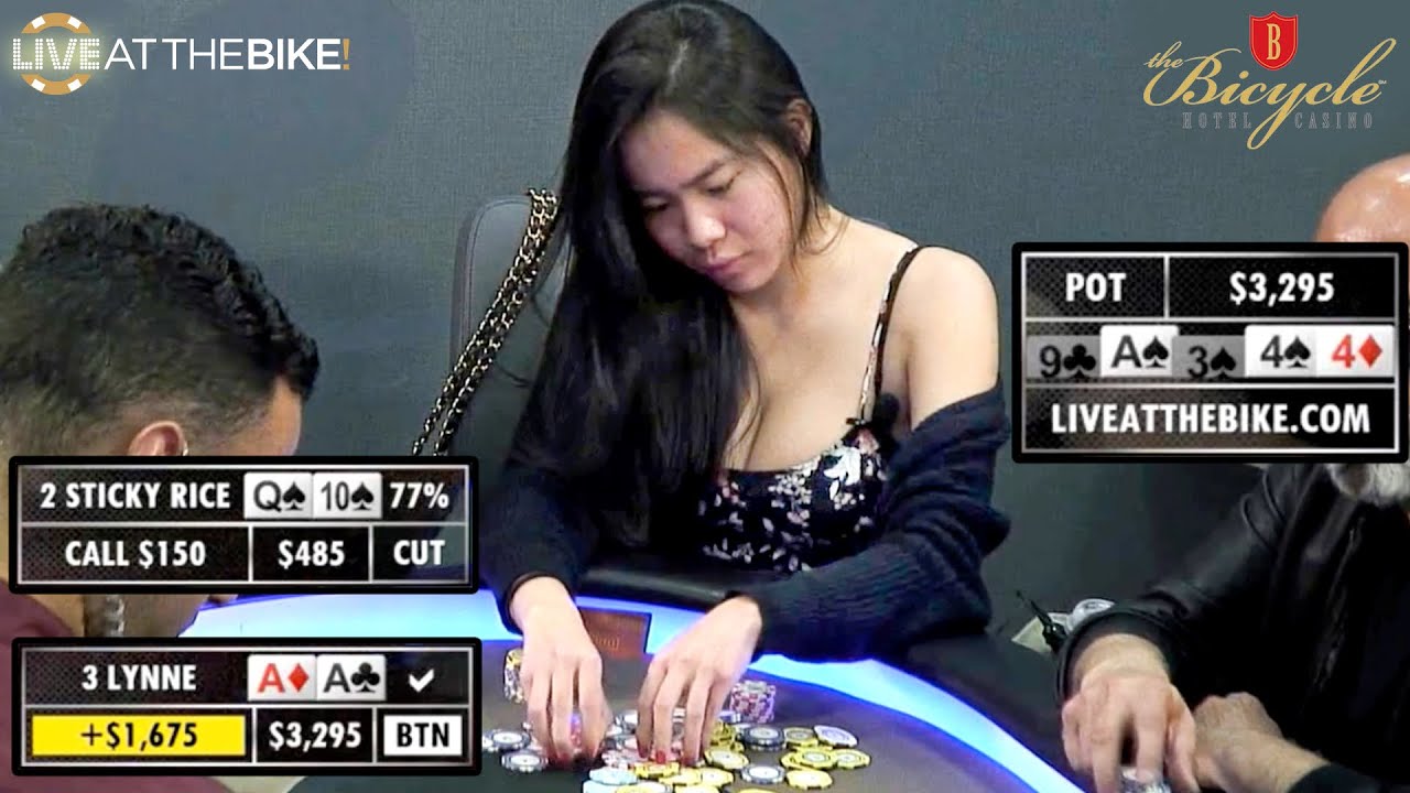 Lynne Runs Hot vs Jamie Gold, StickyRice1, WinoPoker & Friends ♠ Live at the Bike!