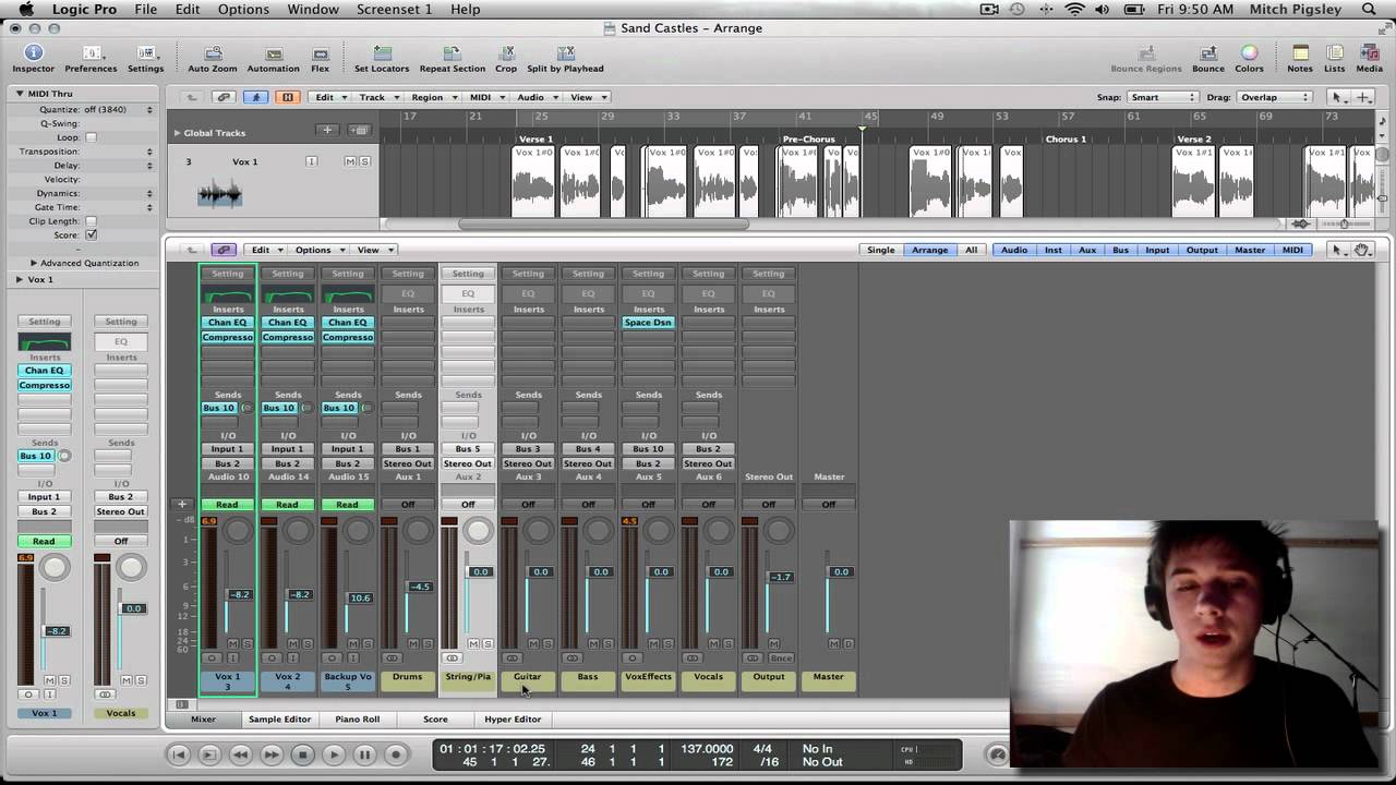 Logic Pro 9 Tutorial - Vocal Production (Beginning to End) #2