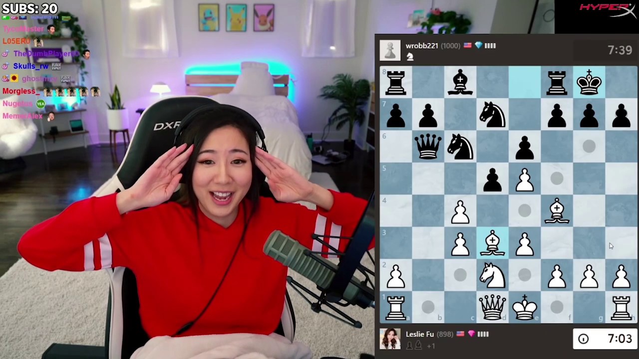 Fuslie's Bishop Hat  |  erob221 vs. Fuslie GAME 1 CHESS PogCHAMPS
