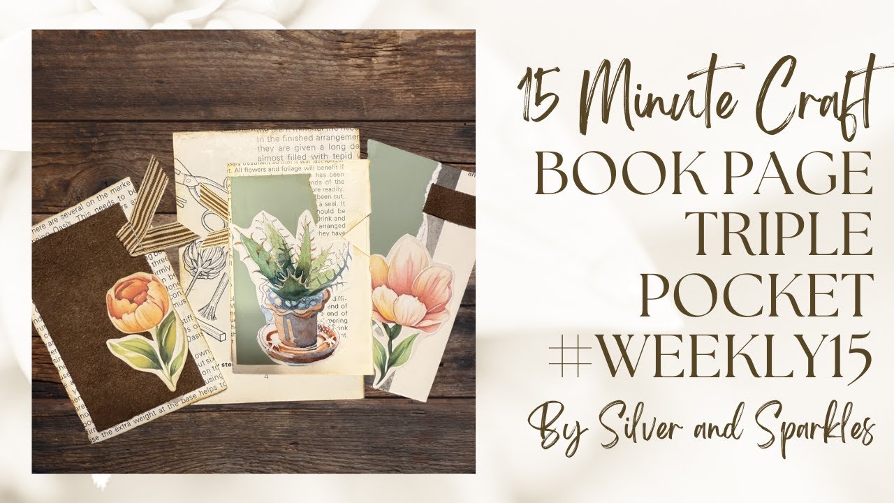 Weekly Paper Craft Challenge | 15 Minute Triple Book Page Pocket #weekly15
