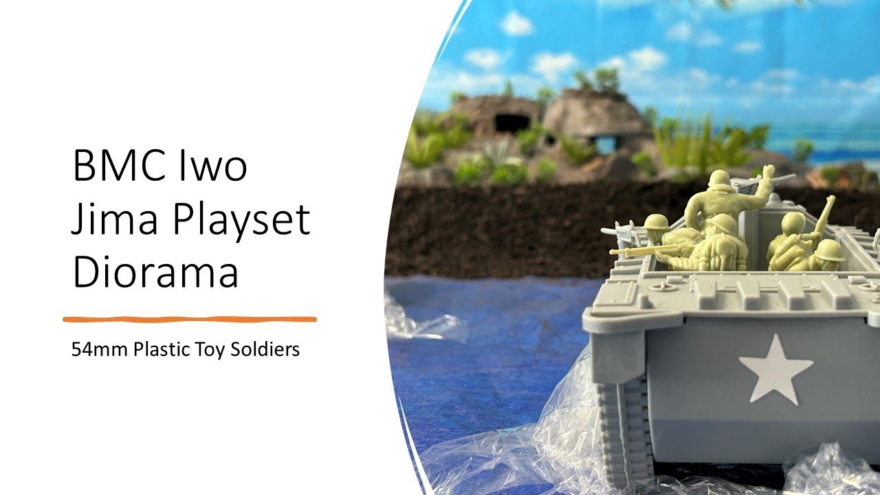 BMC Iwo Jima playset diorama in plastic 54mm scale (part 2)