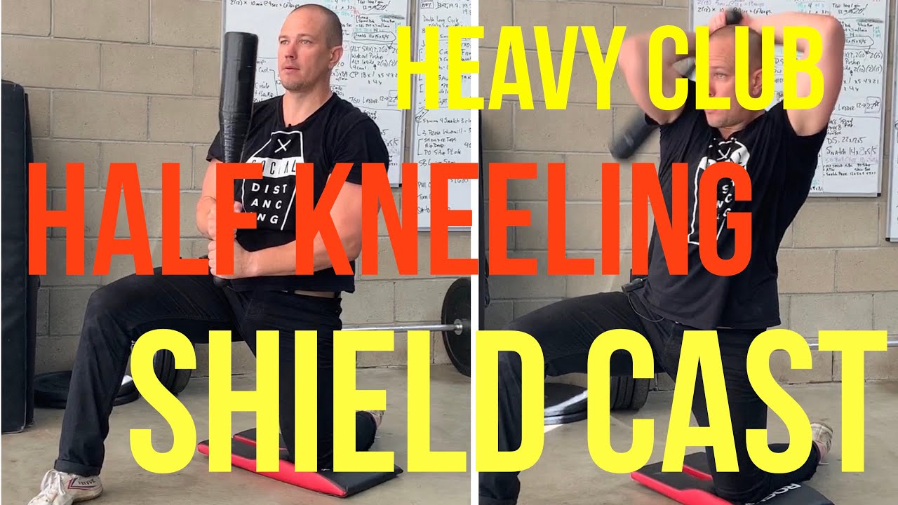 Heavy Club Half Kneeling 2 hand Shield Cast - Fix back problems you didn't know you had