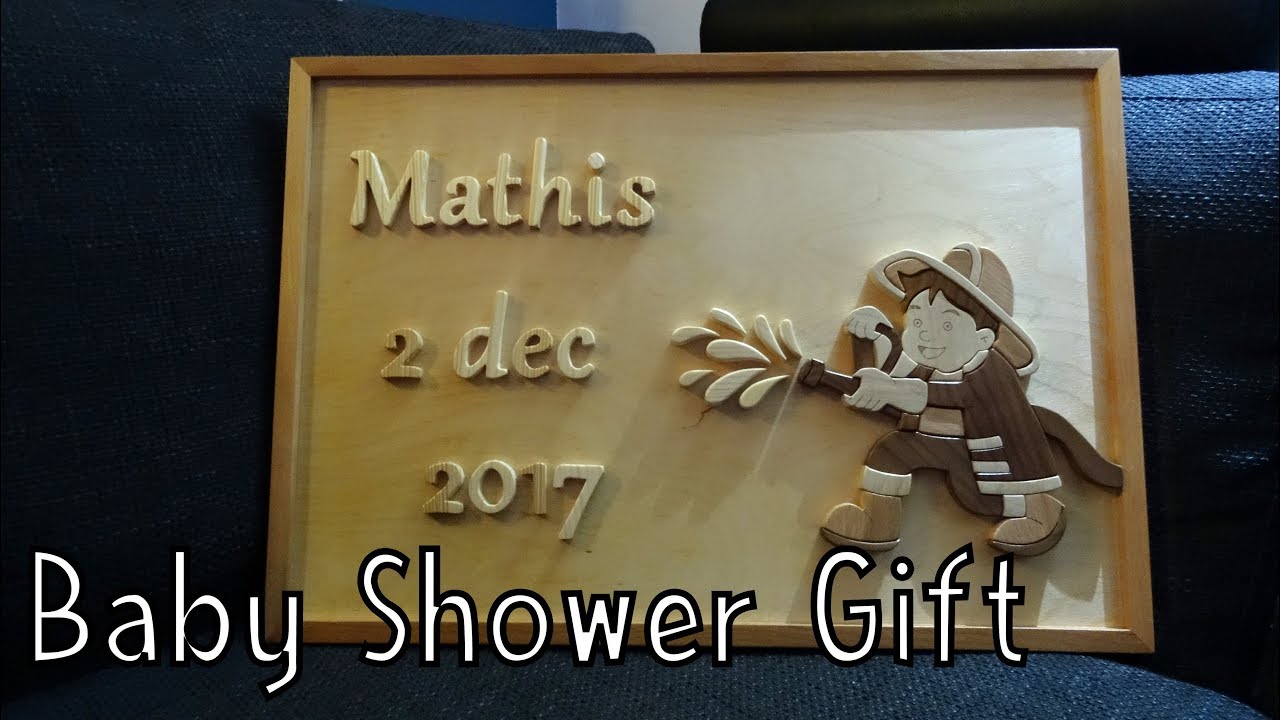 Intarsia Fire Fighter Baby Shower Gift - Wooden Creations | How To Woodworking