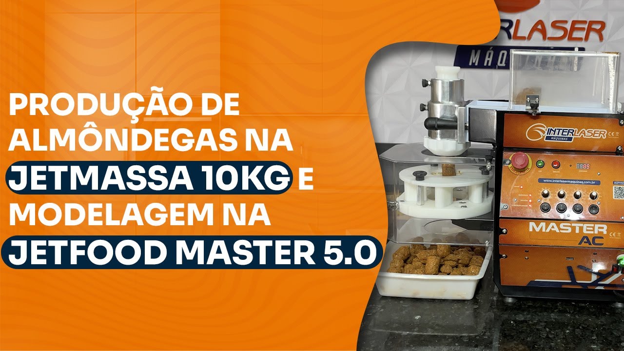 Produção e Modelagem de ALMÔNDEGAS na Jetfood Master - Interlaser Máquinas