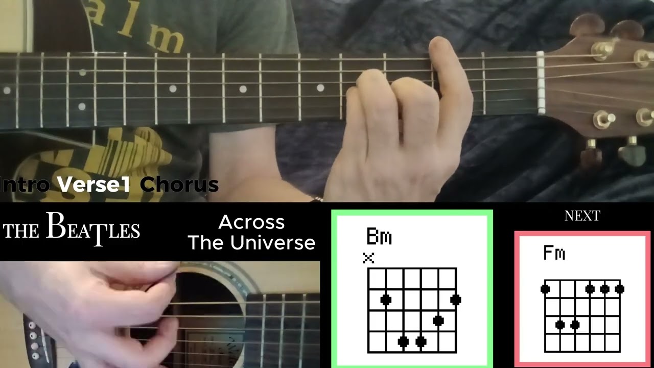 Across The Universe (The Beatles) Guitar Tutorial