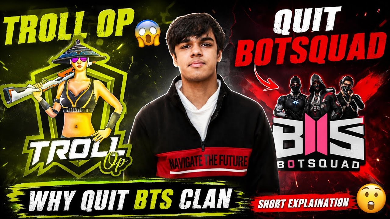 Troll op quit botsquad 😱 Why I left BTS clan 😲 Short explanation #bgmi #trollop #quitbts