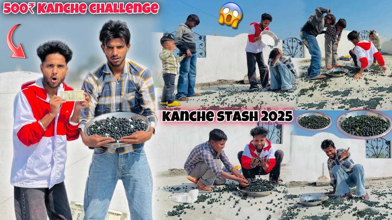 Rs 500 Kanche Challenge😱 || KANCHE STASH 2025 * ਪੇਂਡੂ ਖੇਡ * Official Rahul🔥💯