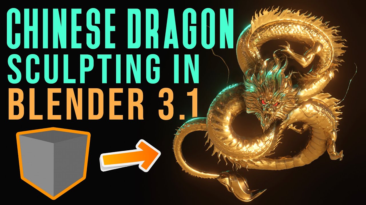 Sculpting Legendary Chinese Dragon in Blender 3.1