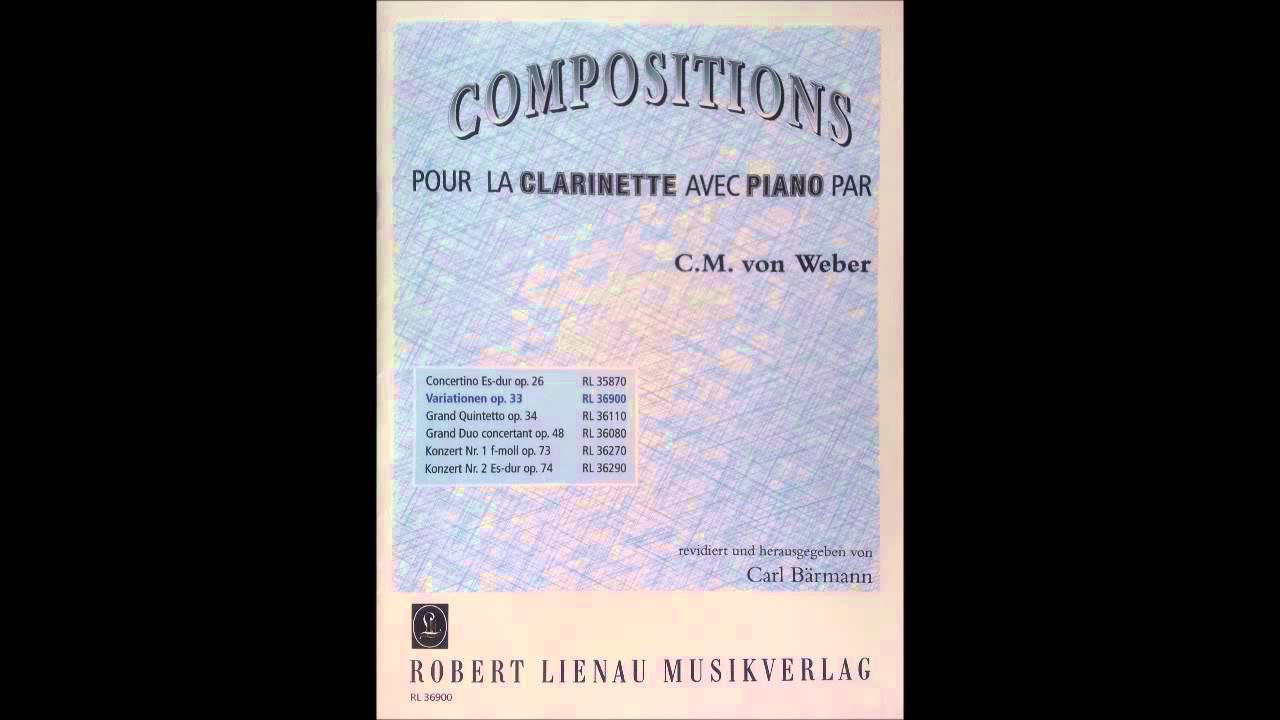 Weber - 7 Variations on a Theme from Silvana op. 33 - Clarinet and Piano