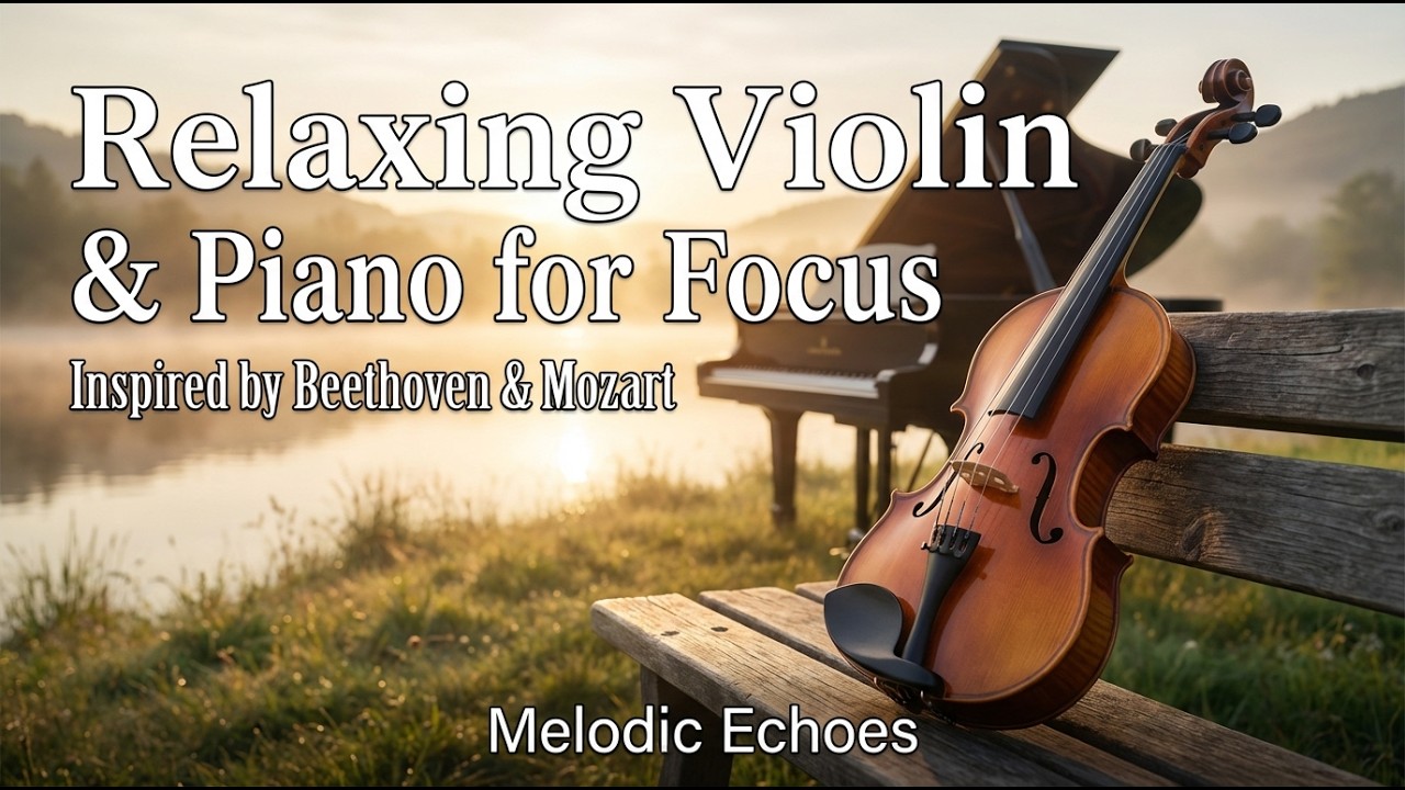 Relaxing Violin & Piano Instrumentals for Focus | Inspired by Beethoven and Mozart