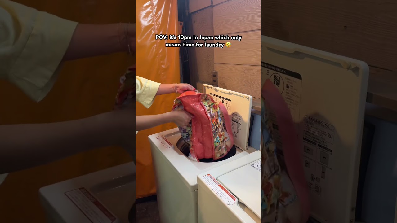 How to do laundry in Japan 🇯🇵 #japancleaning #laundryday #holidayclean #japan #wheninjapan