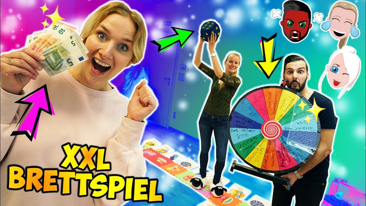 XXL BRETTSPIEL IN REAL LIFE! Geld-Zone, Challenge-Zone, Glücksrad! Gigantisches Board Game*SPANNEND*