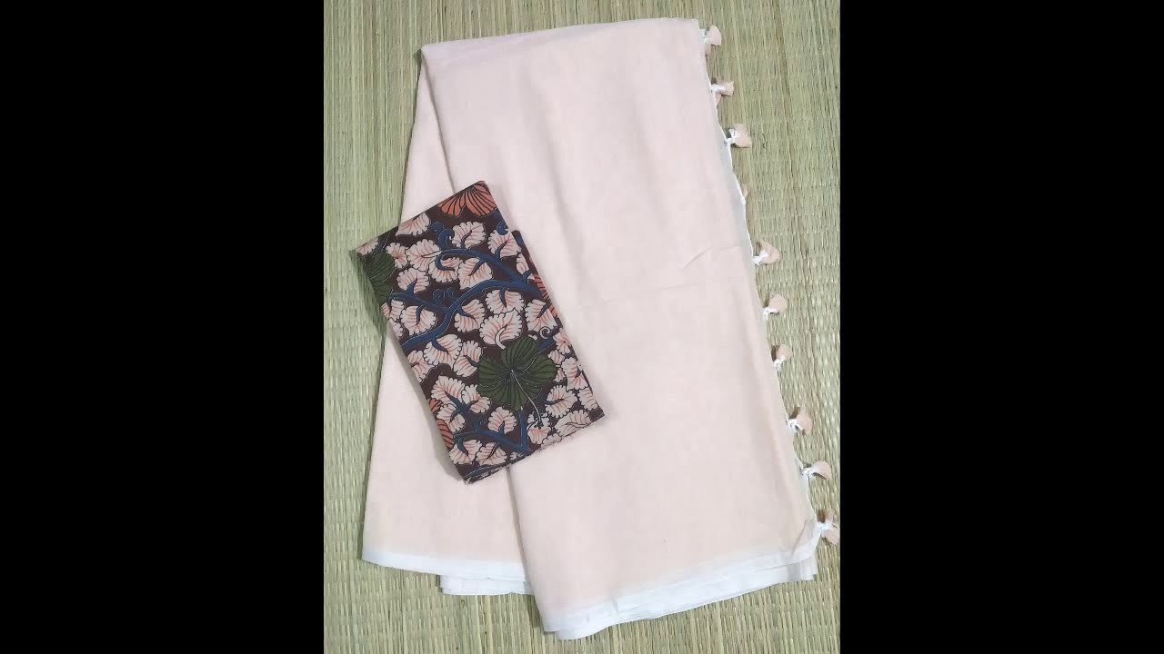 plain khadi cotton sarees with designer blouse