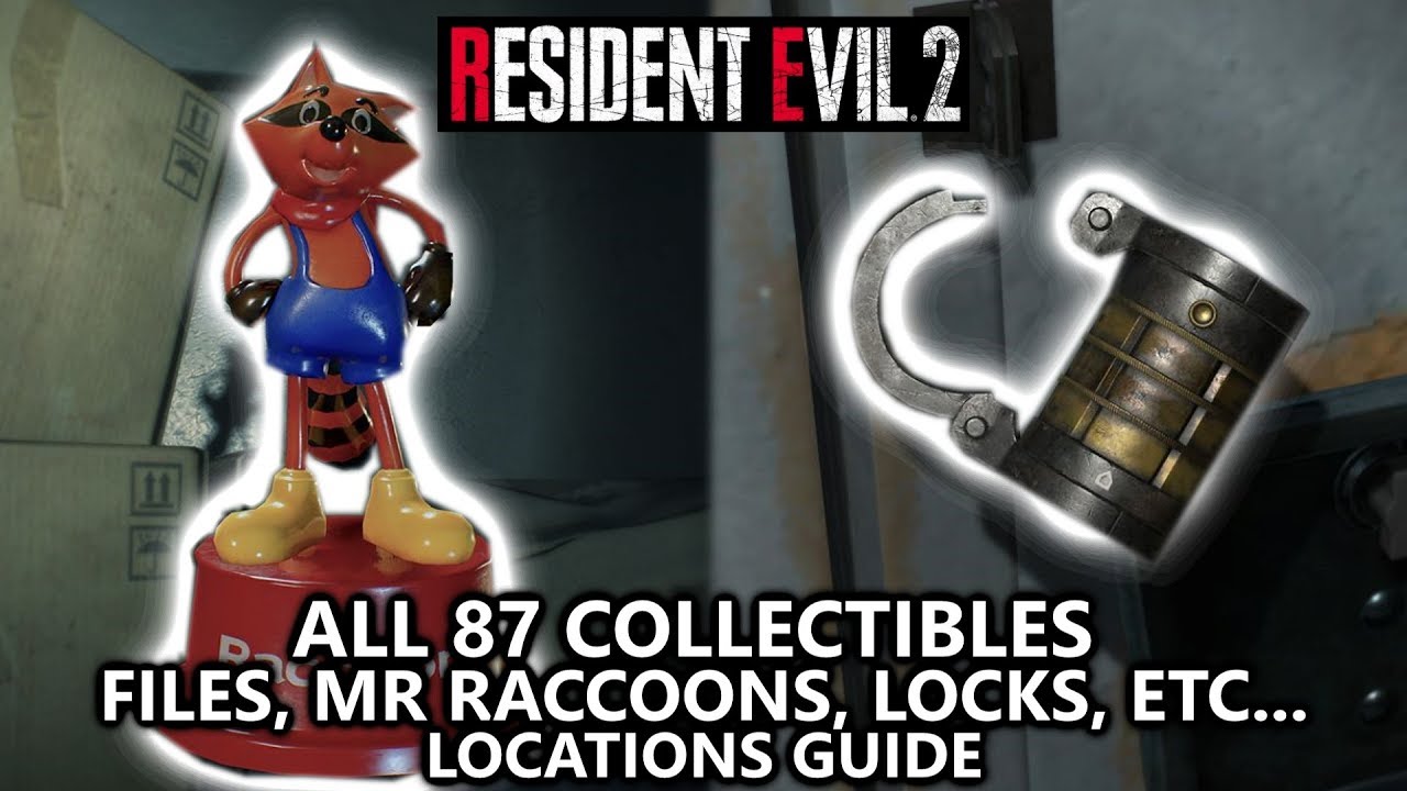 Resident Evil 2 - All 87 Collectibles - Files, Mr Raccoon, Inventory Upgrades, Safes/Locks, & Maps