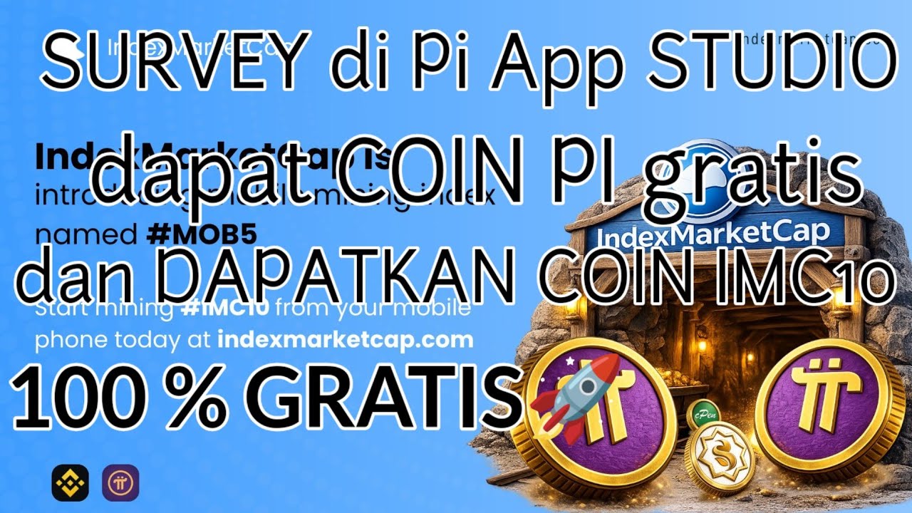 INFO PI NETWORK HARI INI//SURVEY di Pi App Studio dapat COIN PI_dan DAPATKAN COIN IMC10 100% GRATIS🚀