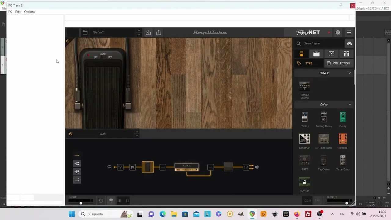 How to record an Amplitube wah with expression pedal in daw/Reaper