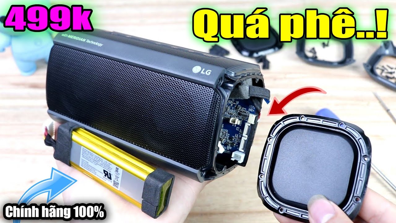 Bung Loa Bluetooth LG XBOOM PK3 ra xem bên trong - Trời Ơi Nội Thất Quá Phê Luôn