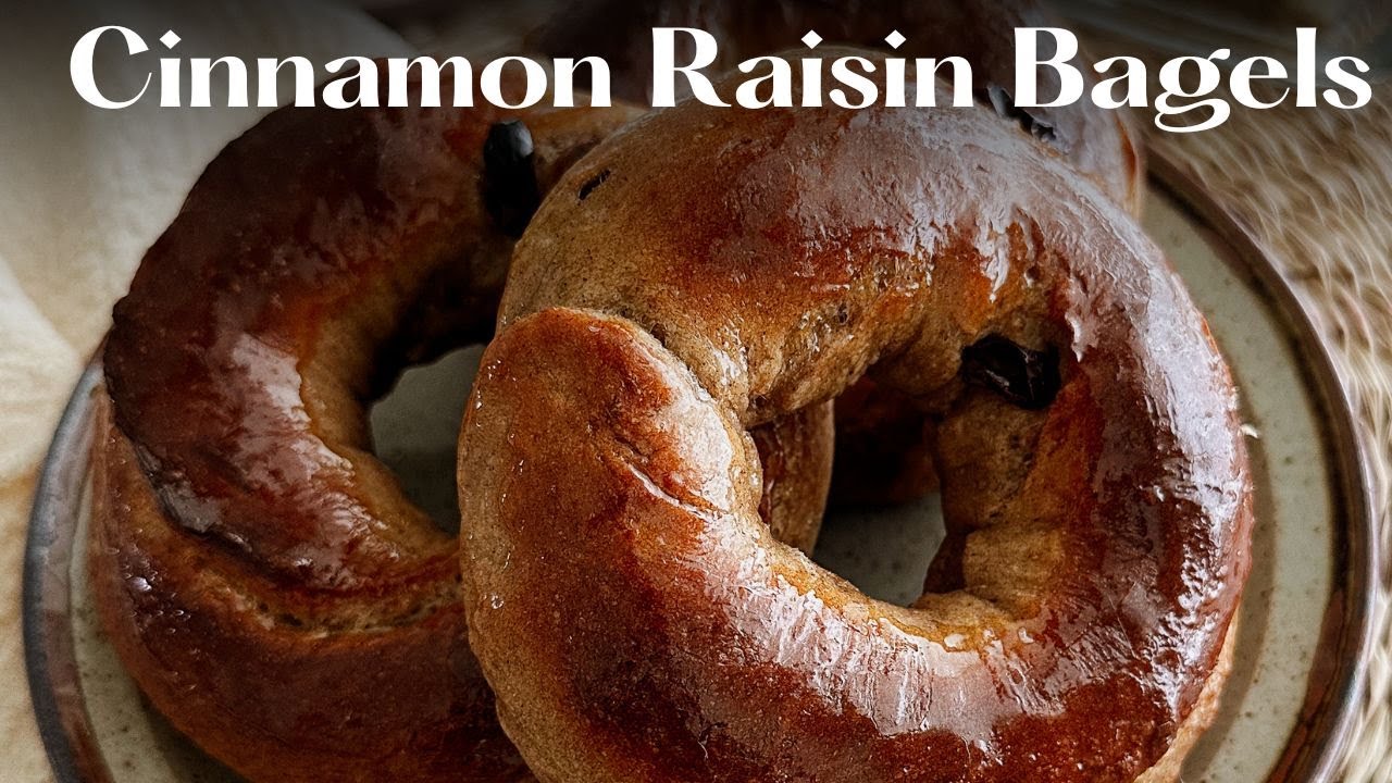 Cinnamon Raisin Bagels (Vegan and Delicious)