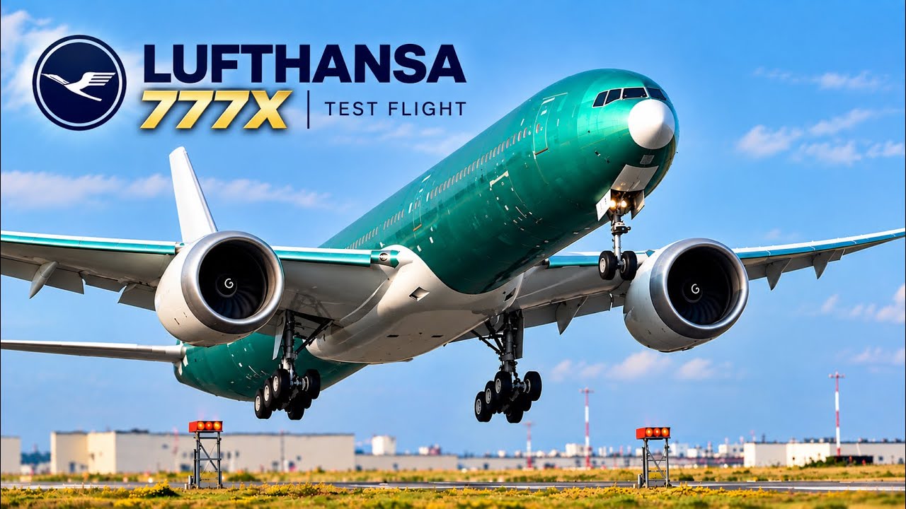Boeing 777X POWER! Lufthansa 777-9 Test Flight at Paine Field