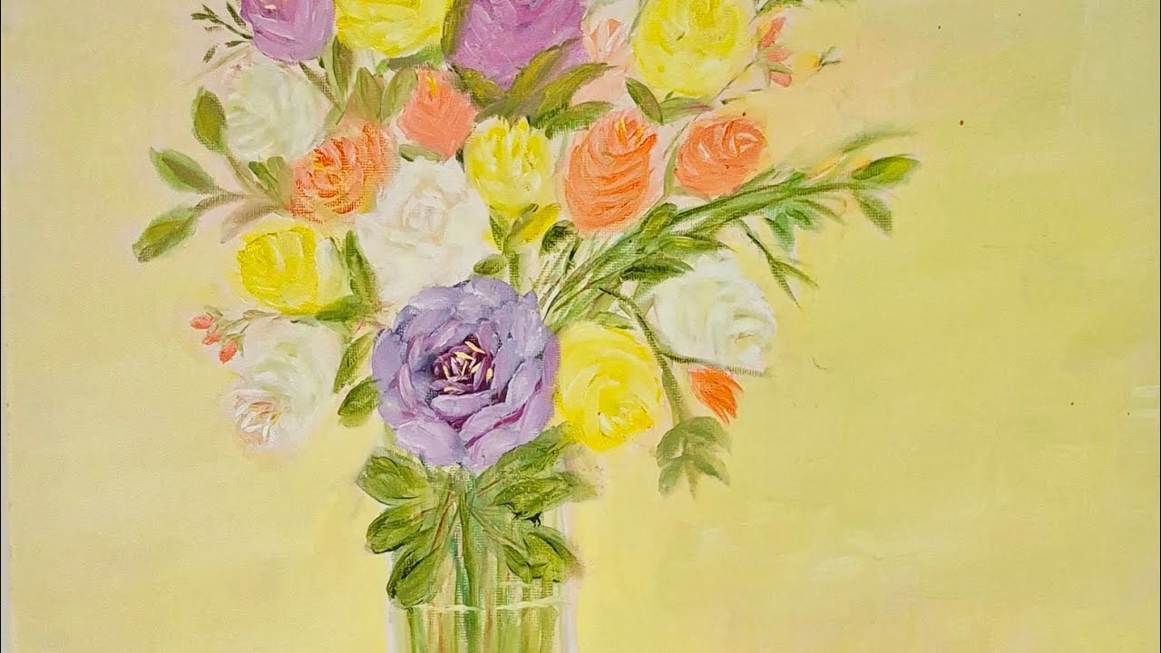 Why I added lilac roses to my pastel rose painting Part 4