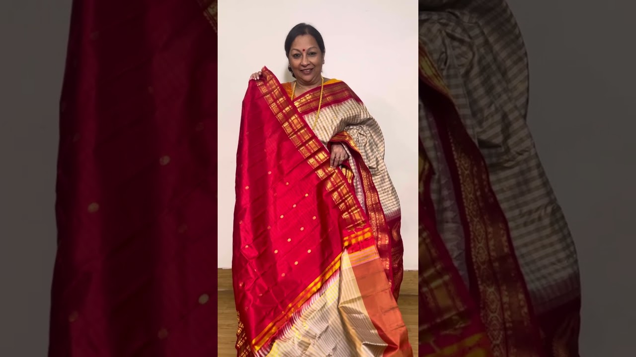 Pure Silk Gadwal Check Saree #gadwalsilk #gadwalpattu #handloomsarees #probashi #saree #handloom 