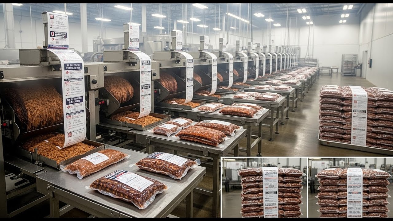 Amazing Food Processing: Delicious Smoked BBQ Production