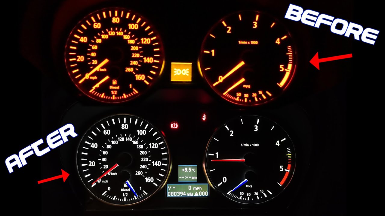E90//E92 Custom Led Instrument Cluster Gauges