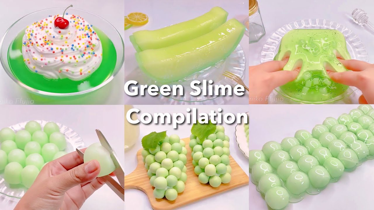 【ASMR】🍈グリーンスライムまとめ🥝【音フェチ】Green Slime Compilation