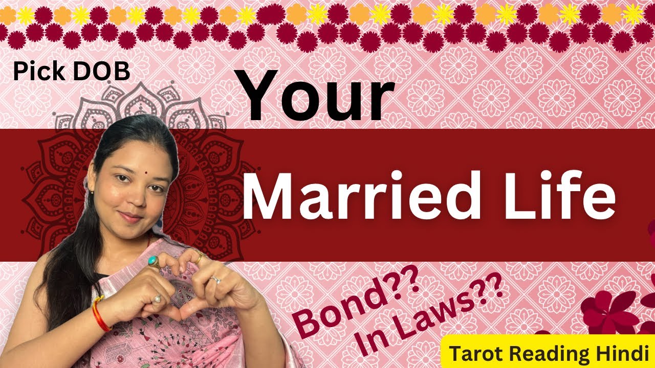 Pick DOB 🔮 Your Married Life 👩‍❤️‍💋‍👨 Bond with partner 💖 With in-laws 🩵Future🪬 Tarot Reading Hindi🎁