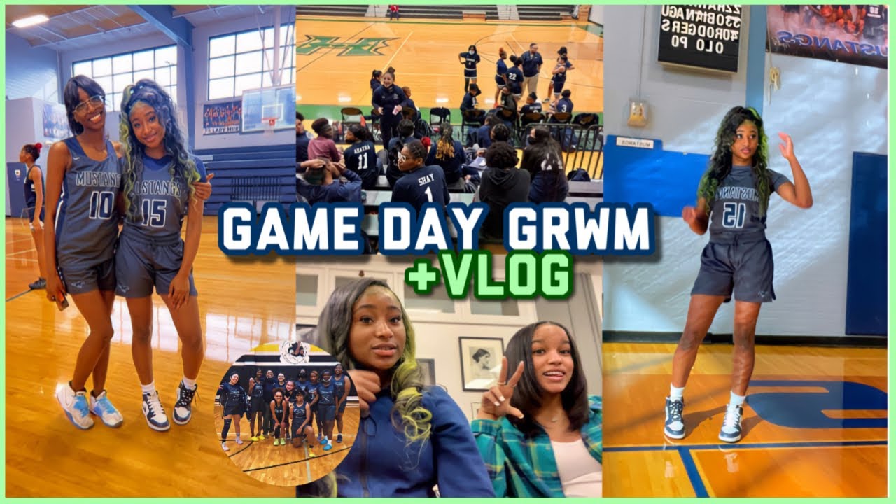 GAME DAY VLOG + GRWM | basketball edition