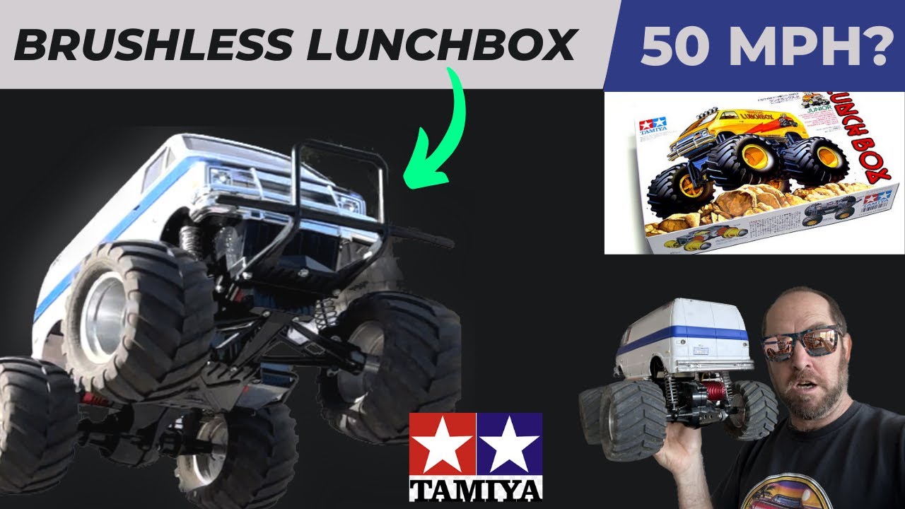 Vintage mayhem- Brushless Tamiya Lunchbox - old school bash! #tamiya