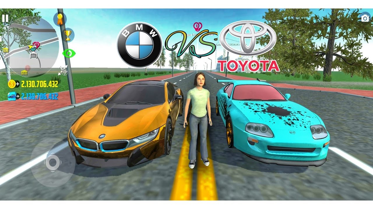 Drag Race BMW i8 Vs 🆚 Toyota Supra - Car Simulator 2 - Android Gameplay