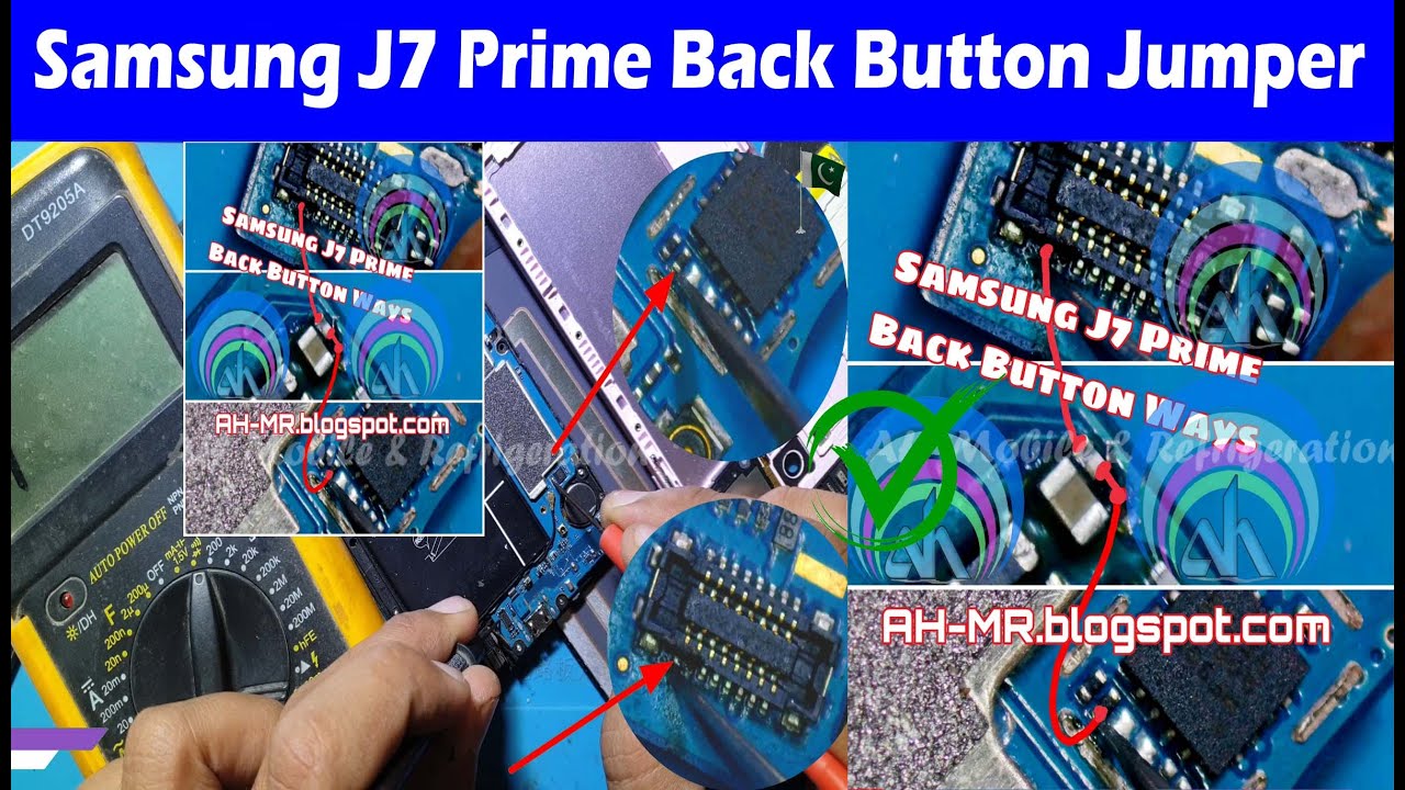 Samsung J7 Prime (G610f) Back Button Ways Jumper