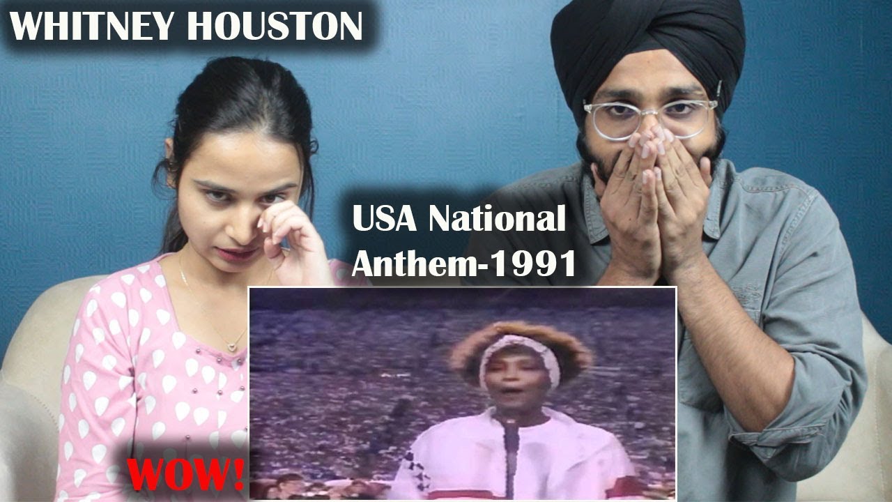 Indians React to Whitney Houston - Star Spangled-Banner | (EMOTIONAL)