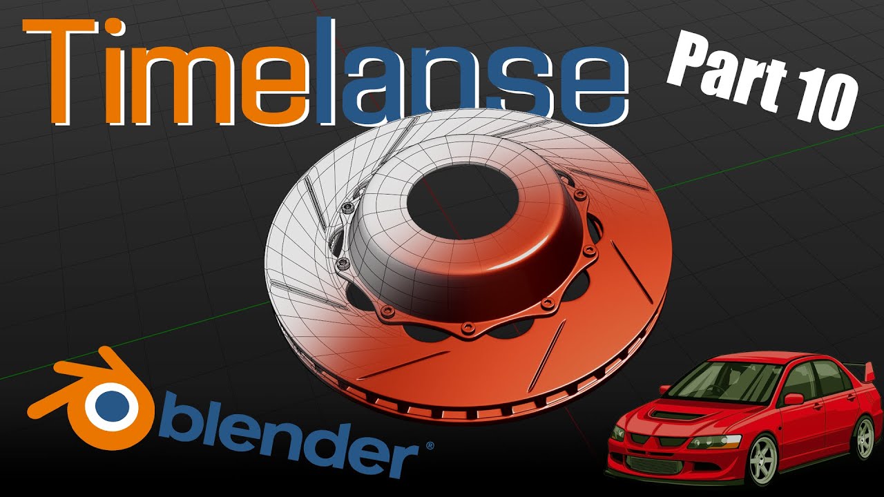 Mitsubishi Evo 8 | Part 10 | Car Brake Disc Modeling | Blender 3D Timelapse