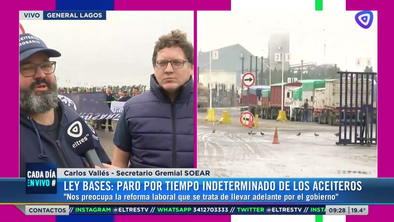 Aceiteros paran por tiempo indeterminado
